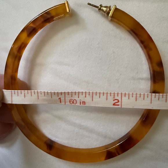 Gas Bijoux large Tortoiseshell hoop Earrings - Picture 4 of 6